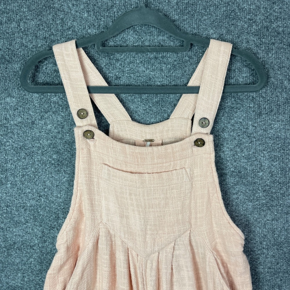 Free People sun drenched wide leg Overalls Boho Size XS - Picture 4 of 9
